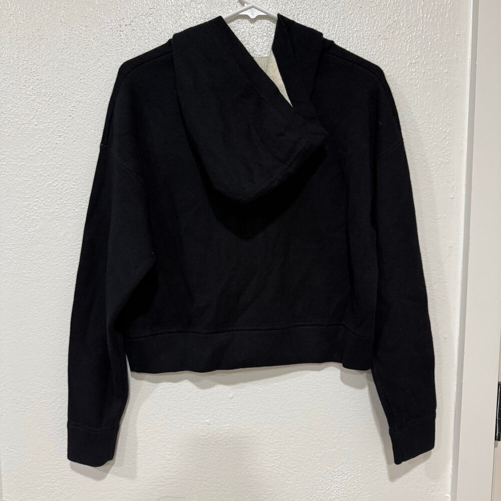 NWT Madewell Double Face Cotton Blend Sweater Hoodie NS667 Black Size Small - Picture 4 of 6